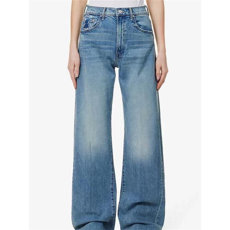 Spring-Summer Vintage Blue High-Waist Women's Jeans