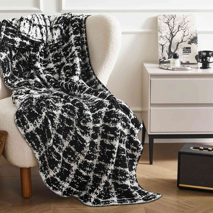 Luxury Wool Knitted Blanket - Elegant Wearable Sofa Bed Throw - Perfect for Home, Travel, and TV Time