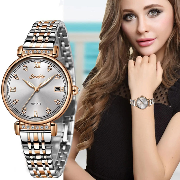 SUNKTA ladies quartz watch waterproof watch