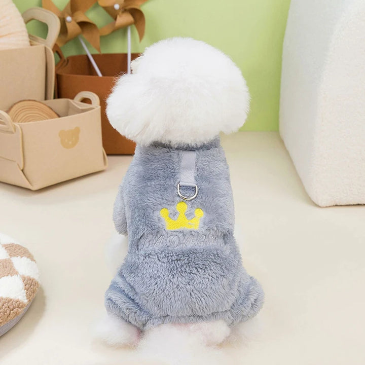 Cozy Fleece Pet Jumpsuit for Small Dogs & Cats