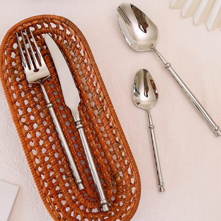 24-Piece High-End Stainless Steel Cutlery Set