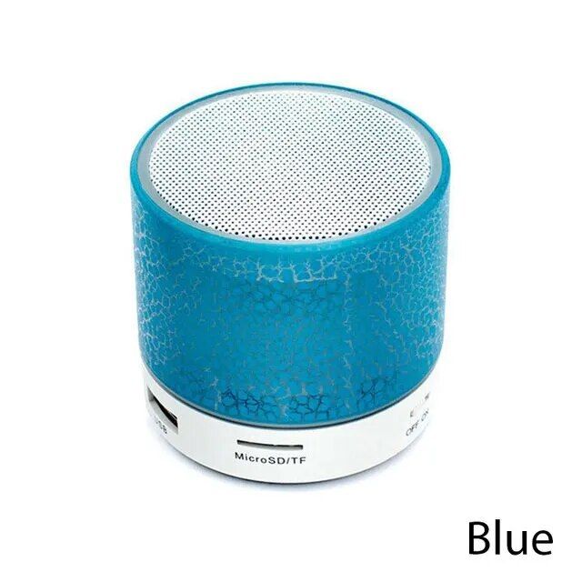 Compact Dazzling LED Bluetooth 4.1 Speaker: Wireless, HD Sound, Built-in Mic, and Portable