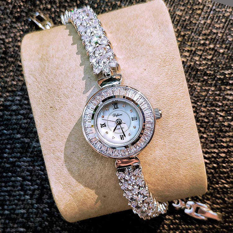 Women's casual full diamond bracelet watch