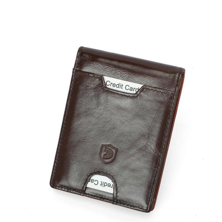 RFID Men's First Layer Leather Wallet