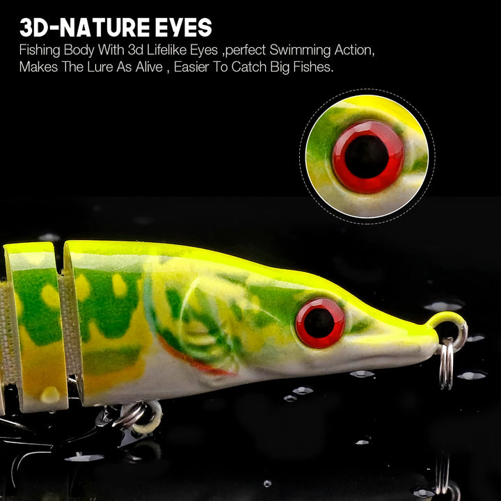 10cm 8.7g Mini Pike Crankbait Fishing Lure - Slow Sinking Artificial Swimbait for Pike, Bass, and More