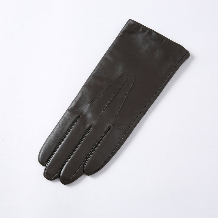 Wool In Driving And Biking Lengthened Goat Leather Gloves For Women