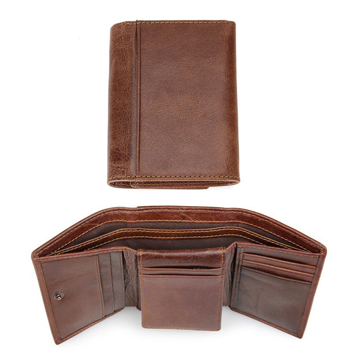 Men's ultra-thin leather wallet