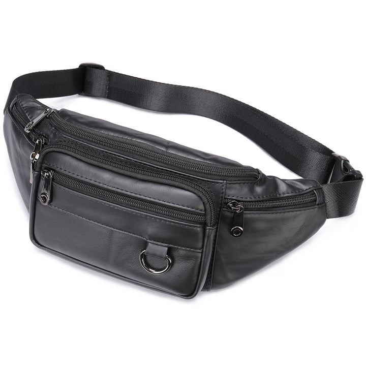 Leather Phone Belt Men's Multifunctional Chest Bag Crossbody