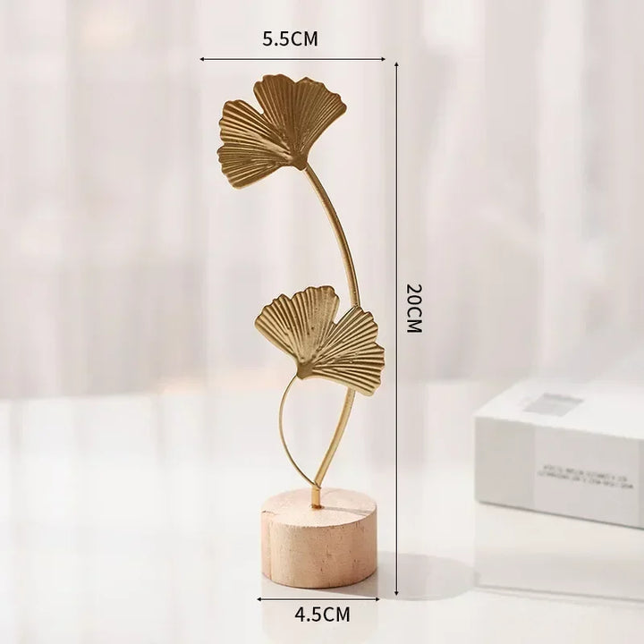 Nordic Style Ginkgo Leaf Iron Art Decoration