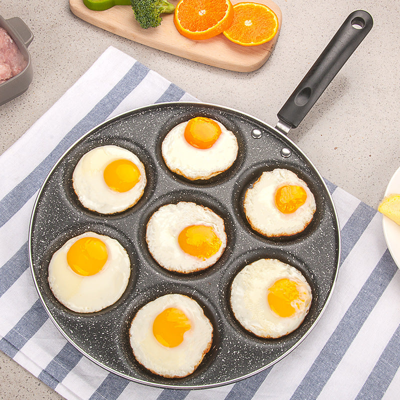 Seven-hole Breakfast Porous Non-stick Multi-function Frying Pan