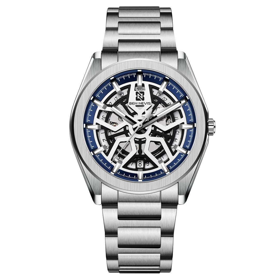 BEN NEVIS Skeleton Mechanical Watch Steel Band Watch