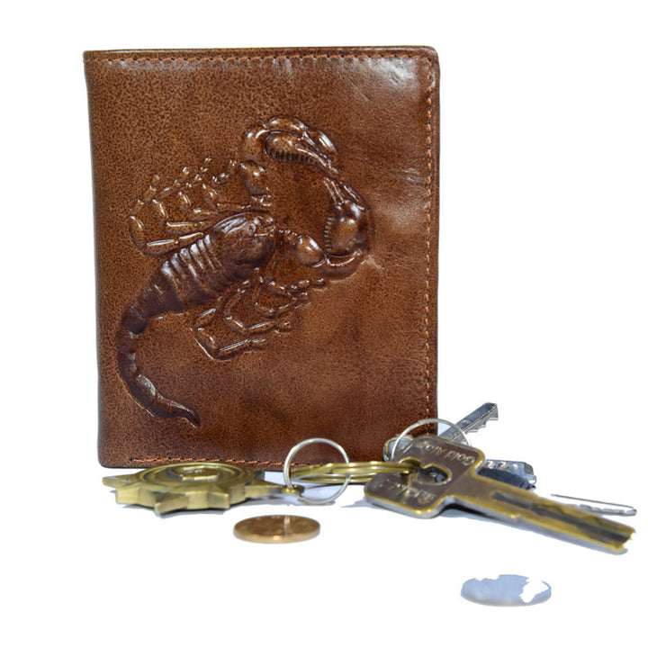 New Men's Scorpion Wallet Retro Short Business Wallet