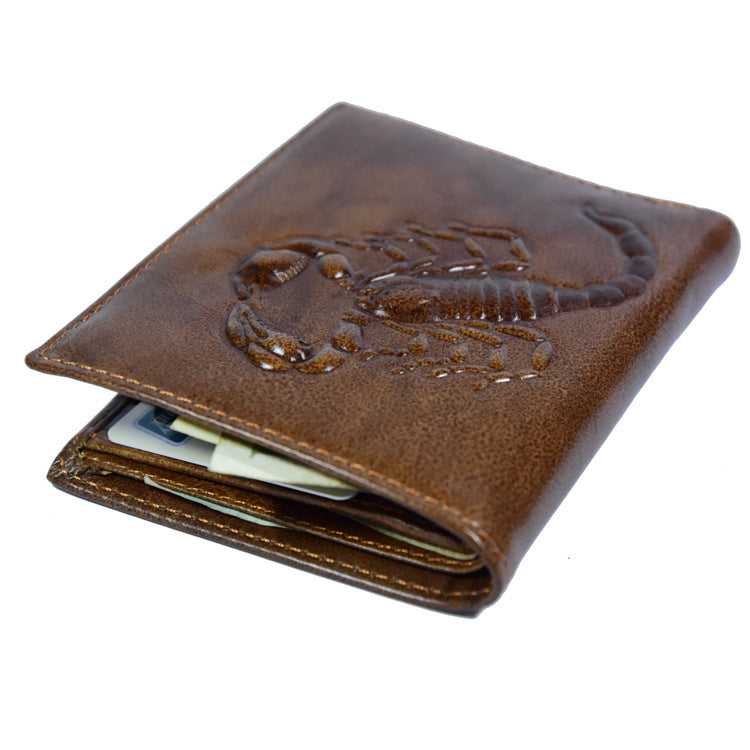 New Men's Scorpion Wallet Retro Short Business Wallet