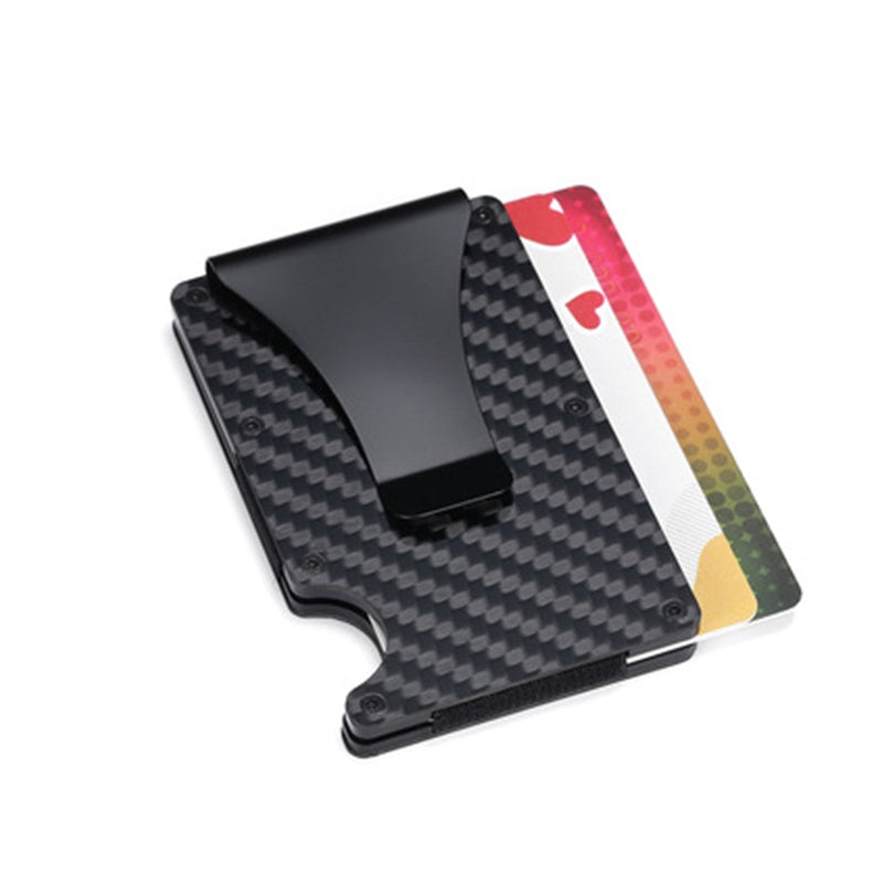 Multi-purpose Bank Card Holder Metal Wallet Carbon Fiber RFID Card Holder