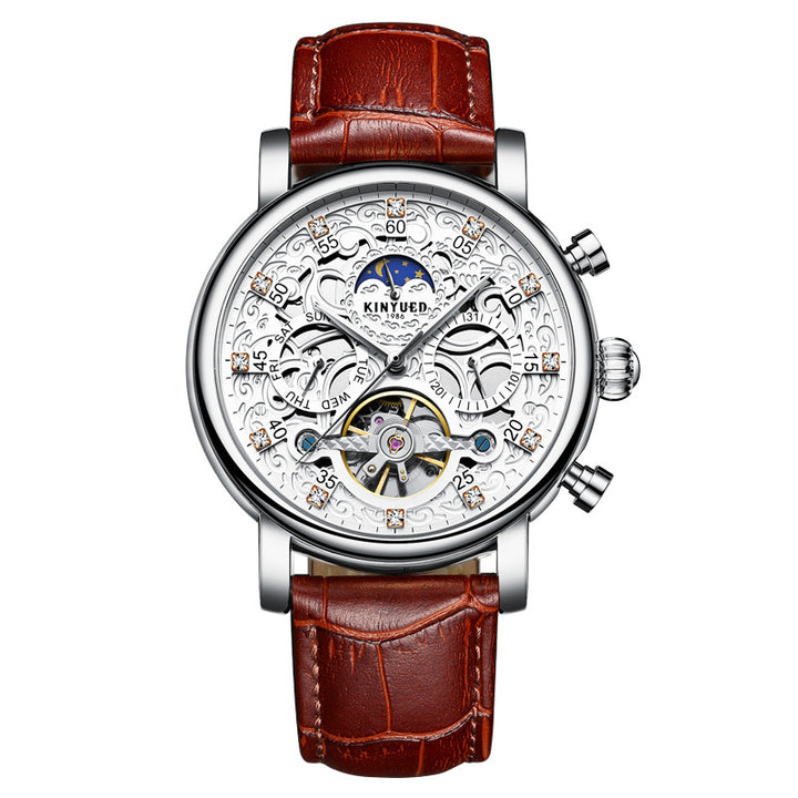 Business Genuine Leather Men's Mechanical Watch