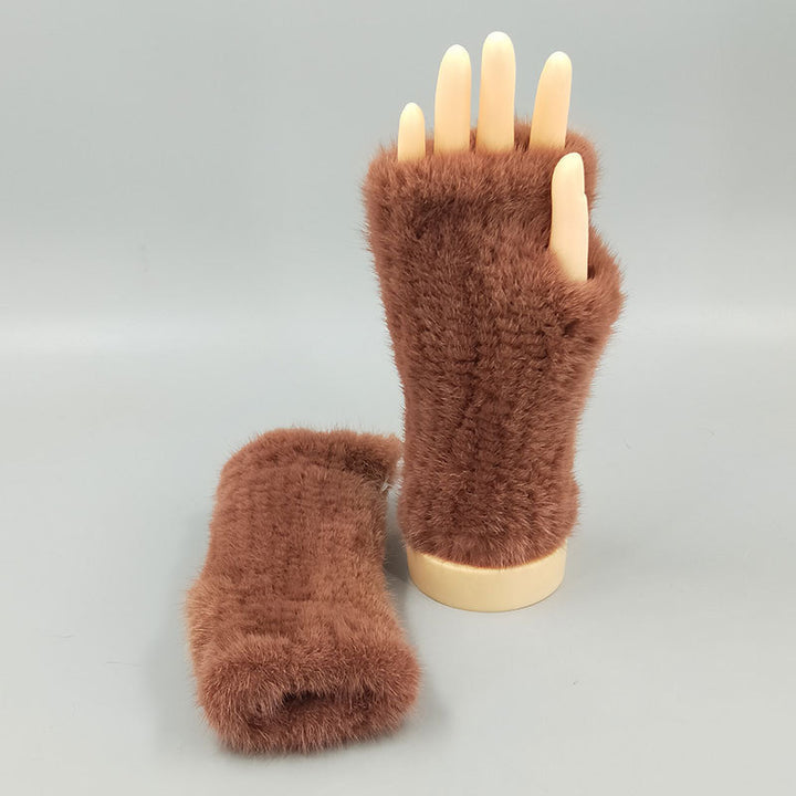 Thickened Warm Winter Wristband Mid-length Gloves