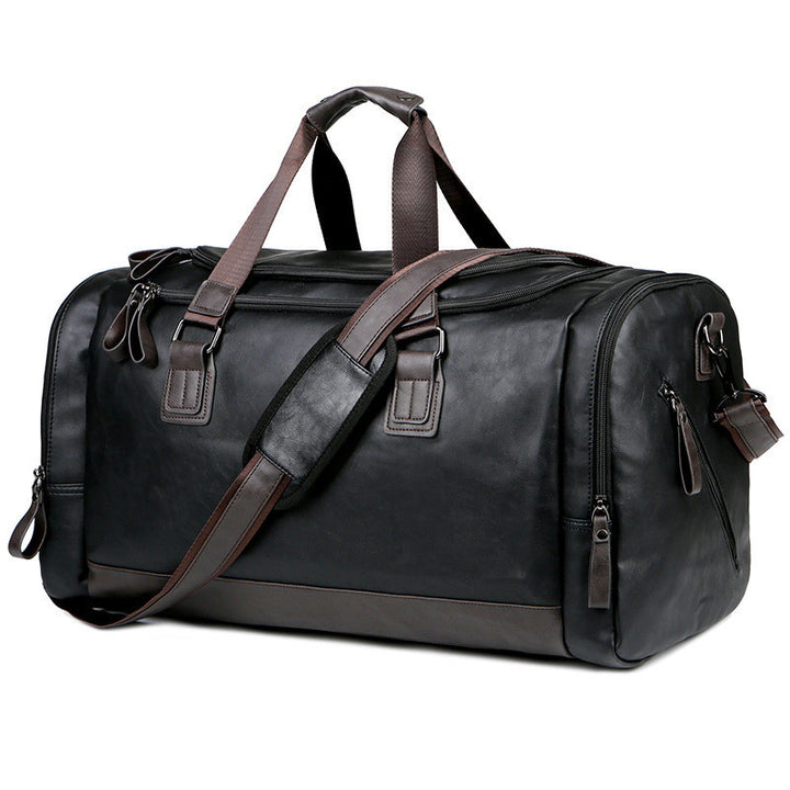 Pu Leather Large Capacity Travel Bag Men's Business Travel Duffel Bag