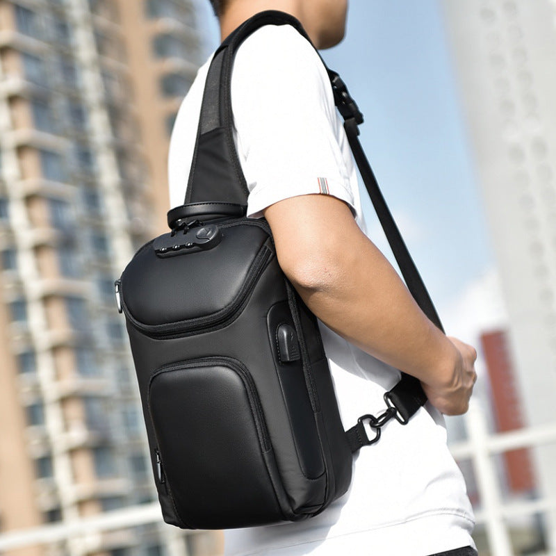 USB Charging Port Men's Chest Bag Messenger Bag