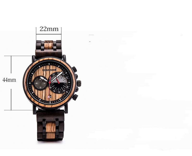 Fashion Chronograph Calendar Laser Watch