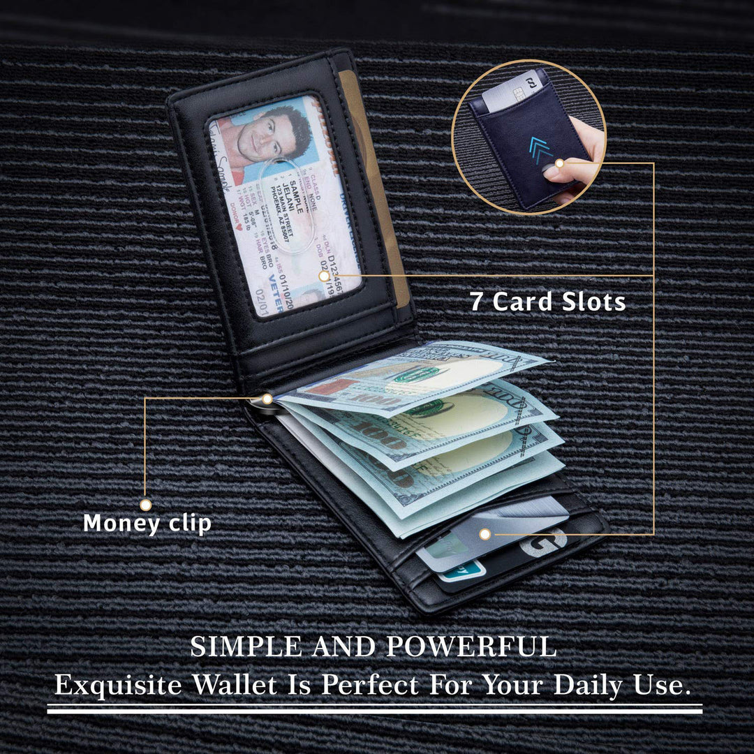 Men's Anti-theft Swipe US Dollar Clip Hot Card Holder