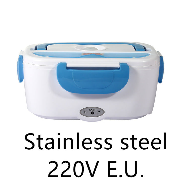 Kitchen Electric Heated Lunch Box Stainless Steel School Car Picnic Food Heating Heater Food Warmer Container