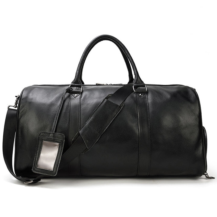 Large Capacity Leather Business Travel Bag Handheld