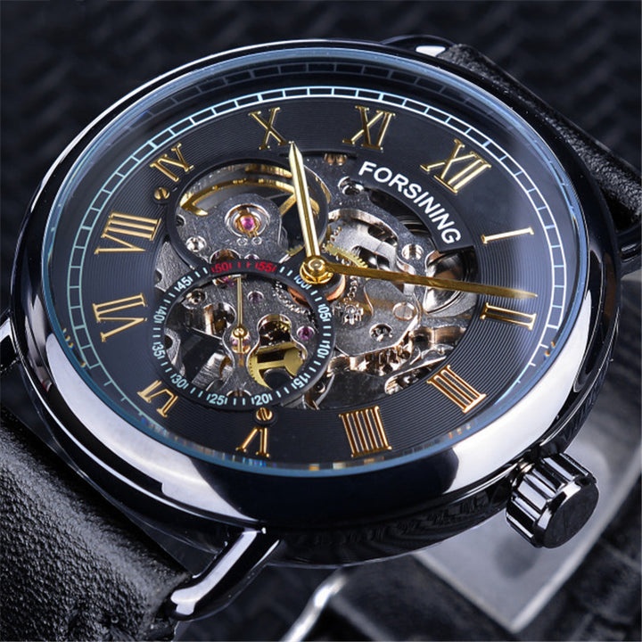 Fashion Casual Classic Popular Hollow Waterproof Manual Mechanical Watch