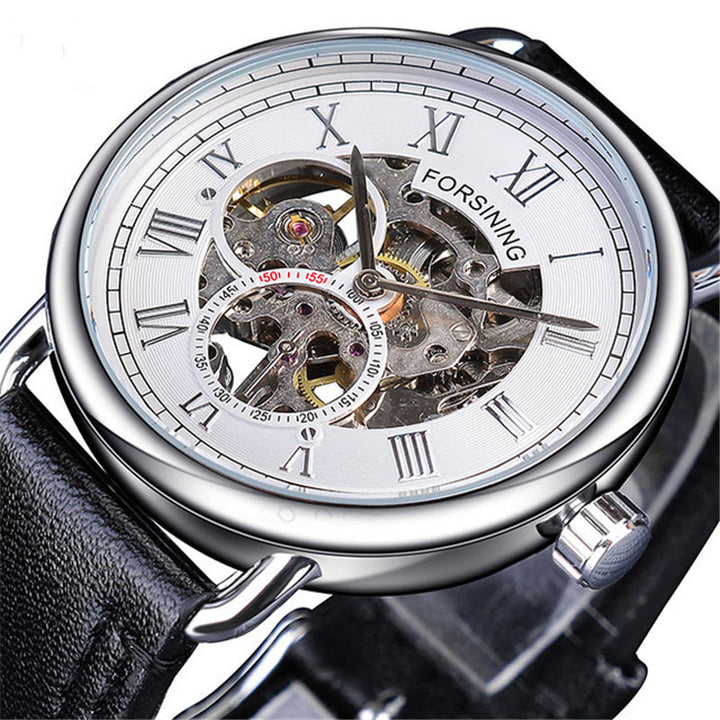 Fashion Casual Classic Popular Hollow Waterproof Manual Mechanical Watch