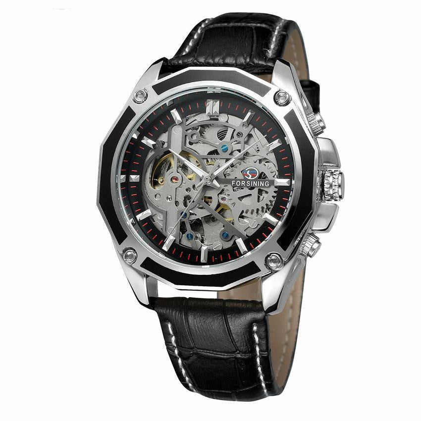 Fashion Leisure Hollow Mechanical Automatic Waterproof Mechanical Watch