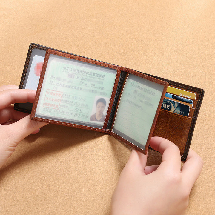 Multifunctional Card Holder Leather Driver's License Protection Card Holder