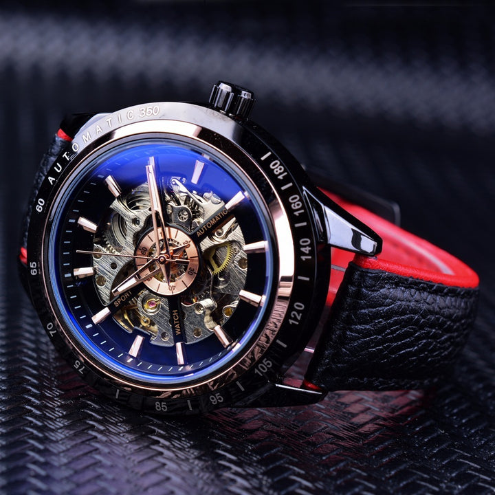 Hollow waterproof men's automatic mechanical watch