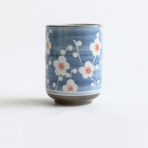 Japanese Style Handmade Painted Blue And White Porcelain Tea Cup