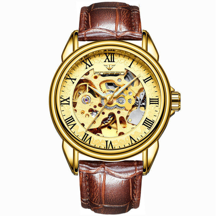 Men'S Watch Waterproof Fashion Student Men'S Watch Double-Sided Hollow Automatic Mechanical Watch