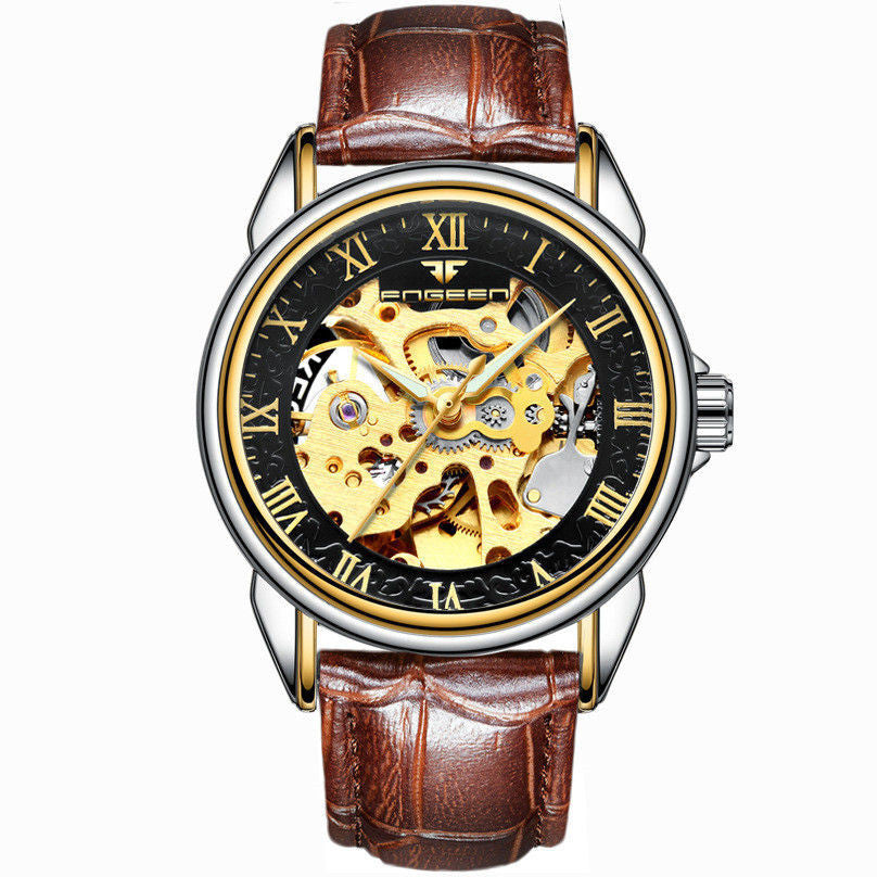 Men'S Watch Waterproof Fashion Student Men'S Watch Double-Sided Hollow Automatic Mechanical Watch