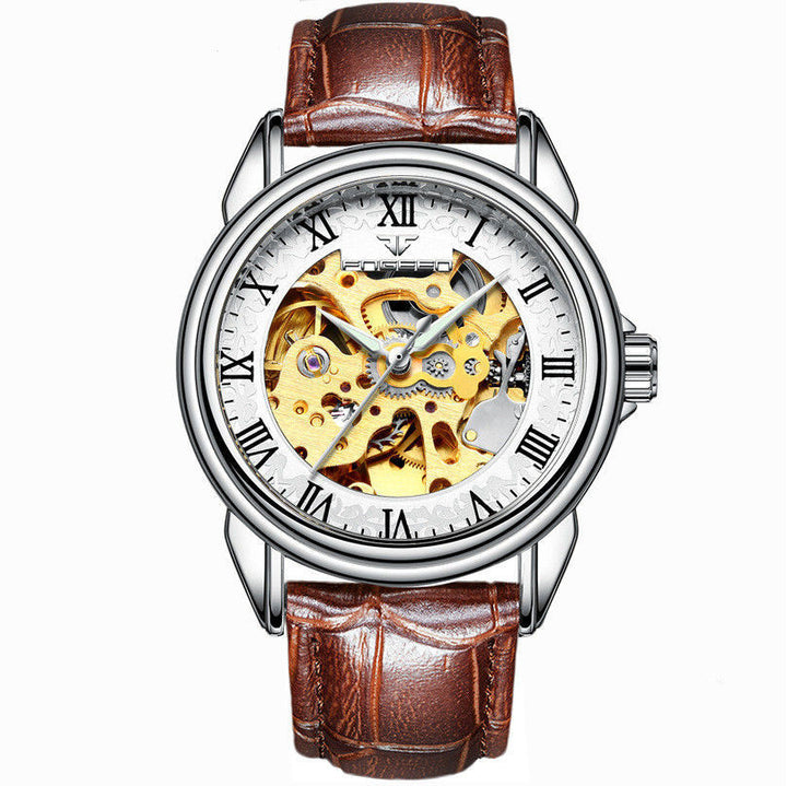 Men'S Watch Waterproof Fashion Student Men'S Watch Double-Sided Hollow Automatic Mechanical Watch