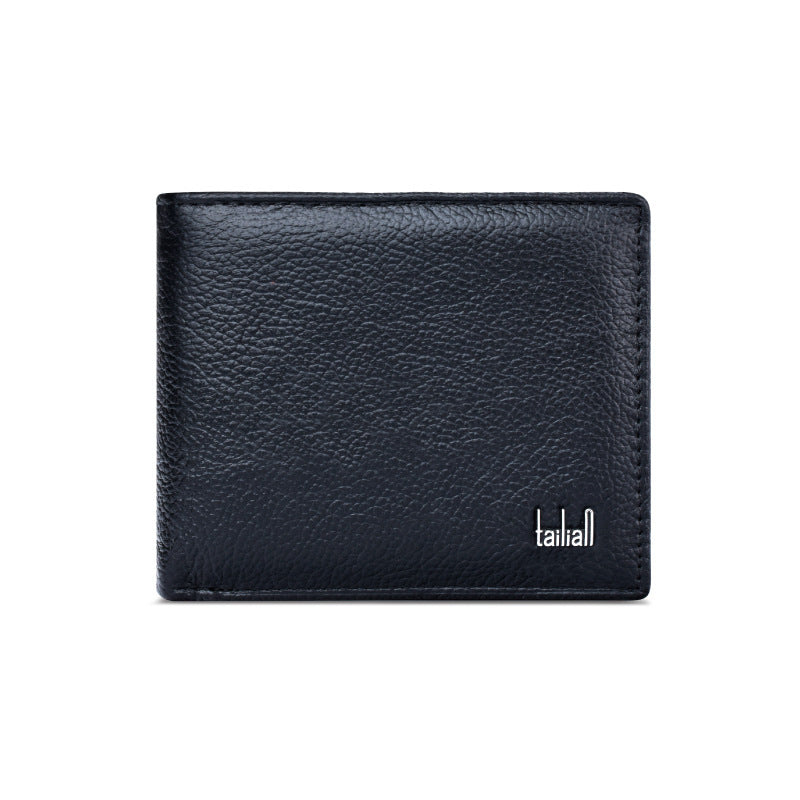 Wallet Men''s Short Business Classic Multi Card Wallet Leather Cross Border Men''s Wallet