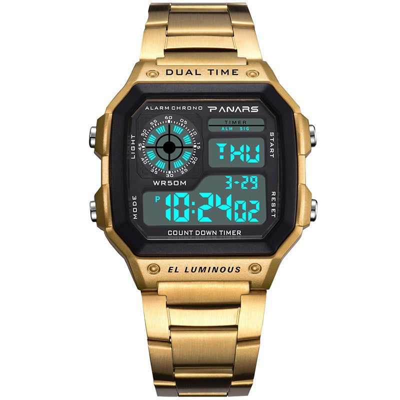 Waterproof Multifunctional Waterproof Sports Watch Square Fashion Electronic Watch