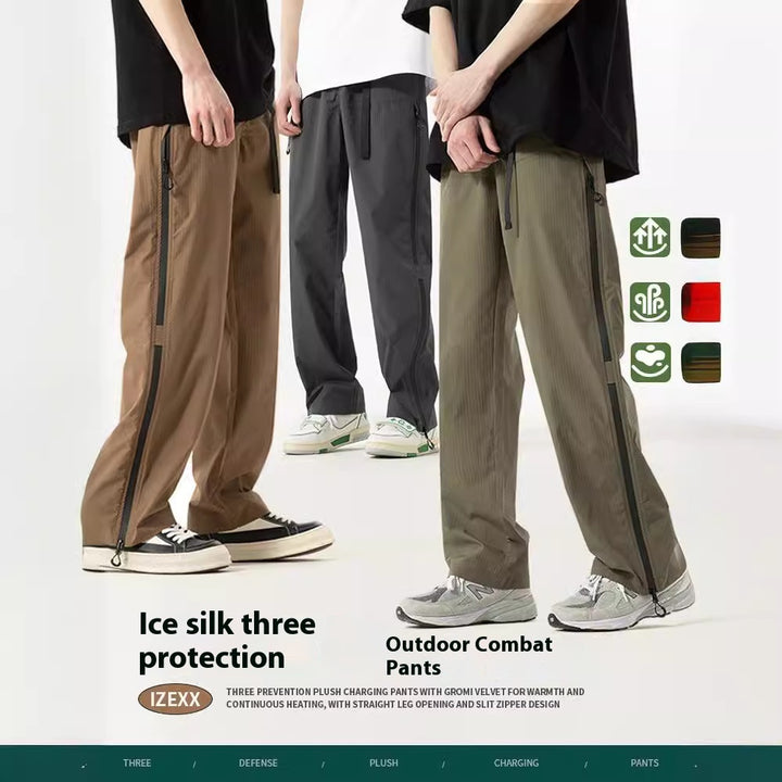 American Leisure Cargo Tactical Pants Mountain Ice Silk Outdoor Three-proof Pants