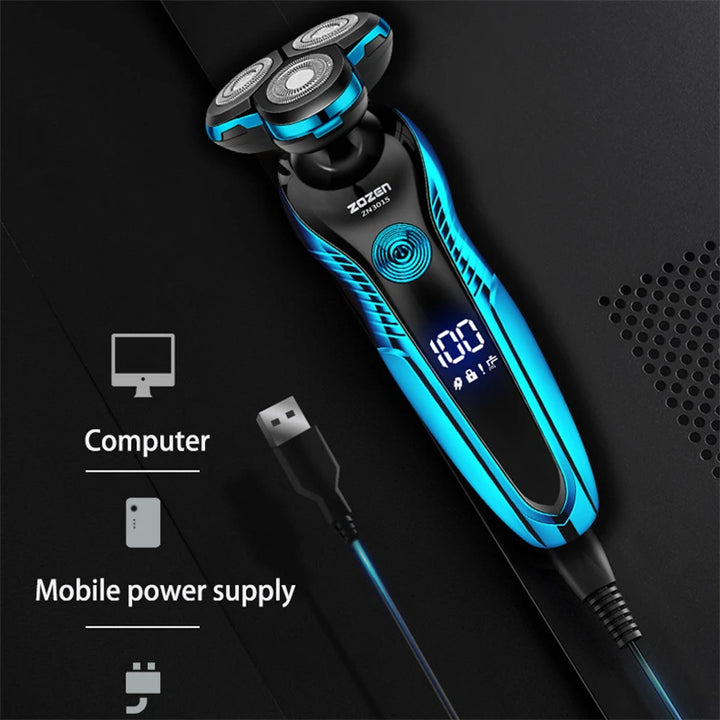 Rechargeable Electric Shaver & Beard Trimmer for Men