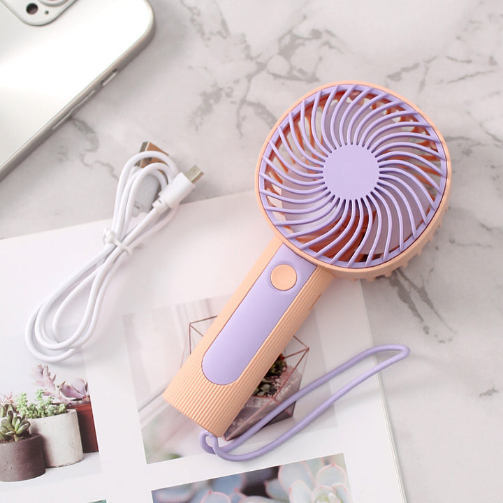 Mini Handheld USB Rechargeable Fan - 3-Speed Portable Air Cooler