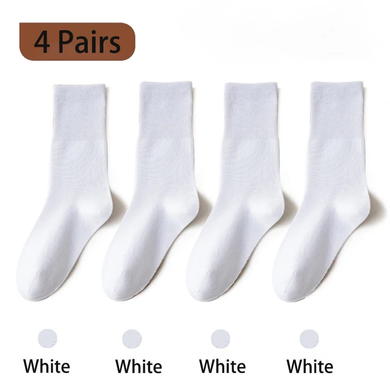 4 Pairs Women's Loose Cotton Socks