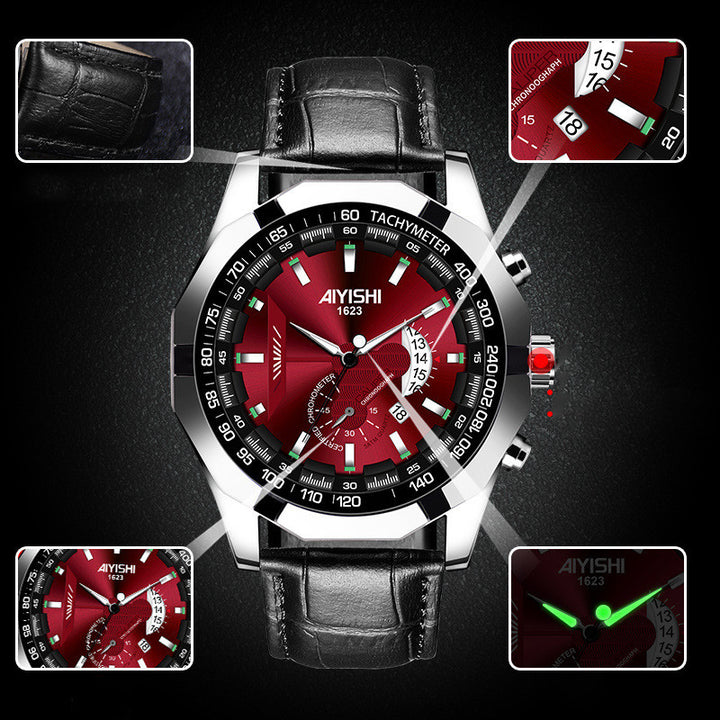 Luminous Waterproof Automatic Calendar Skeleton Watch