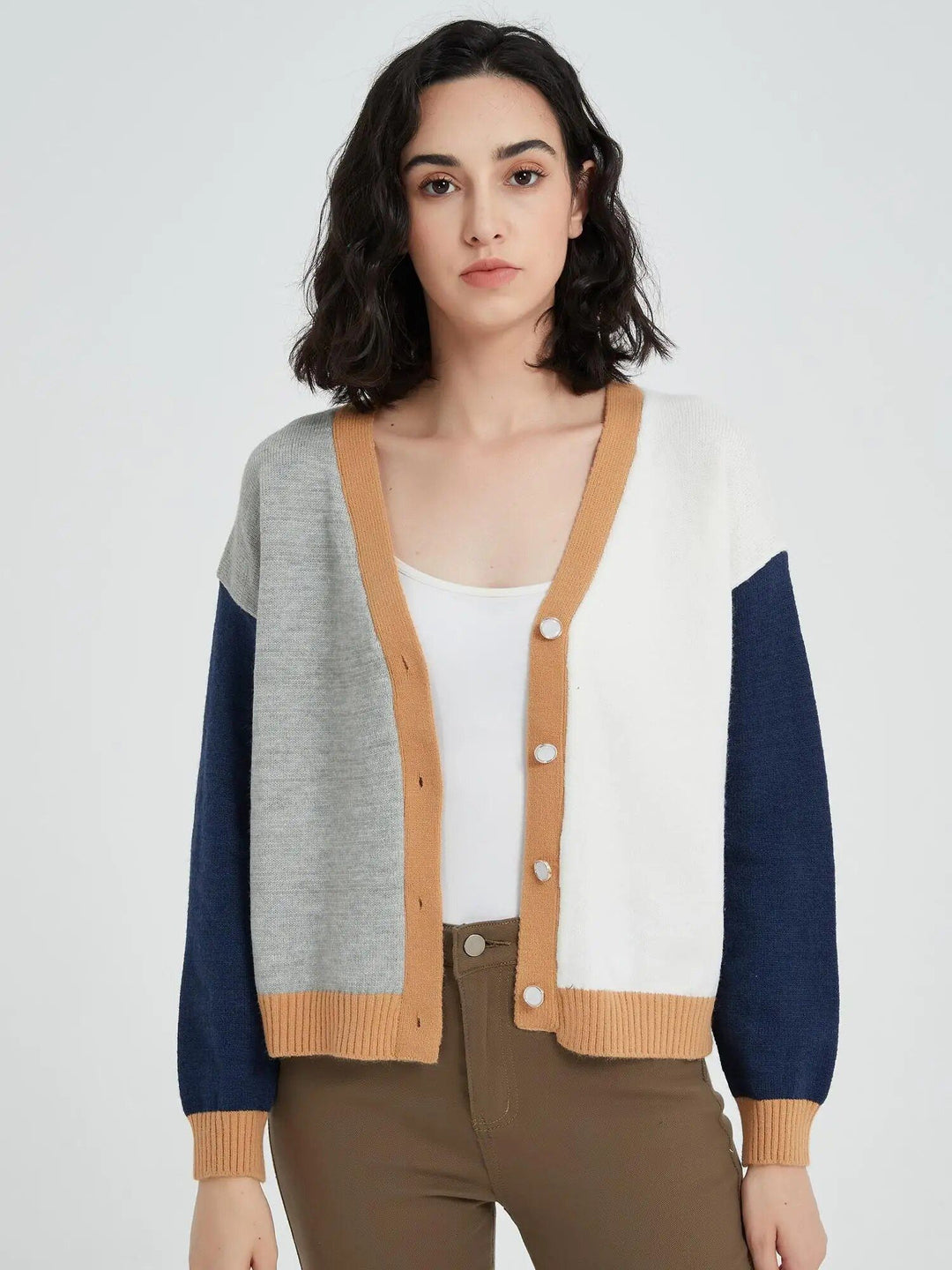 Chic Vintage V-Neck Knit Cardigan