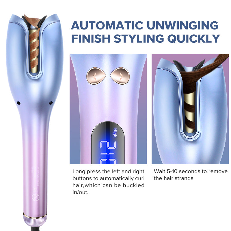 Multi-Automatic LCD Ceramic Rotating Hair Curler