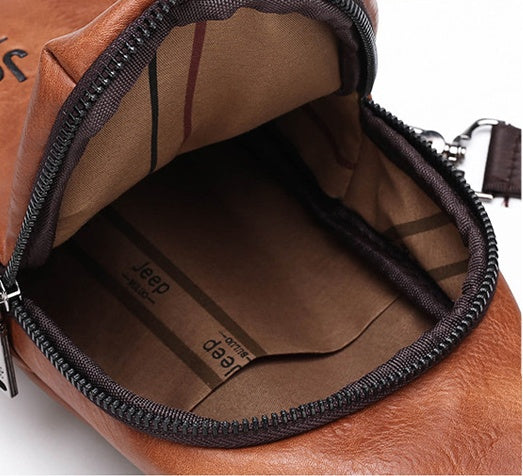 Leather sports running mobile phone bag