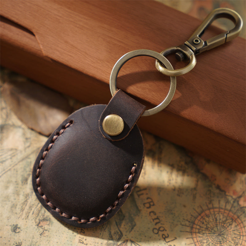 Retro Leather Keychain Case