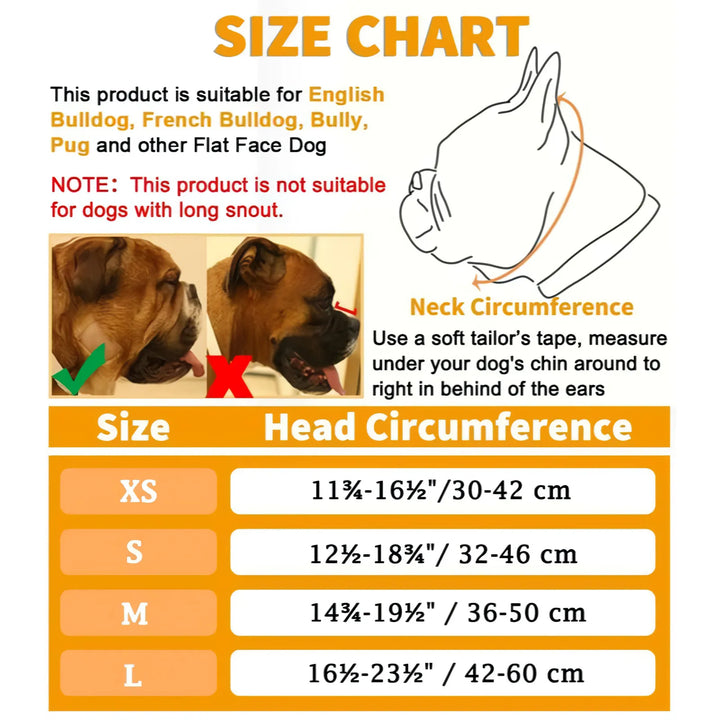 Breathable Mesh Muzzle for Flat-Faced Dogs