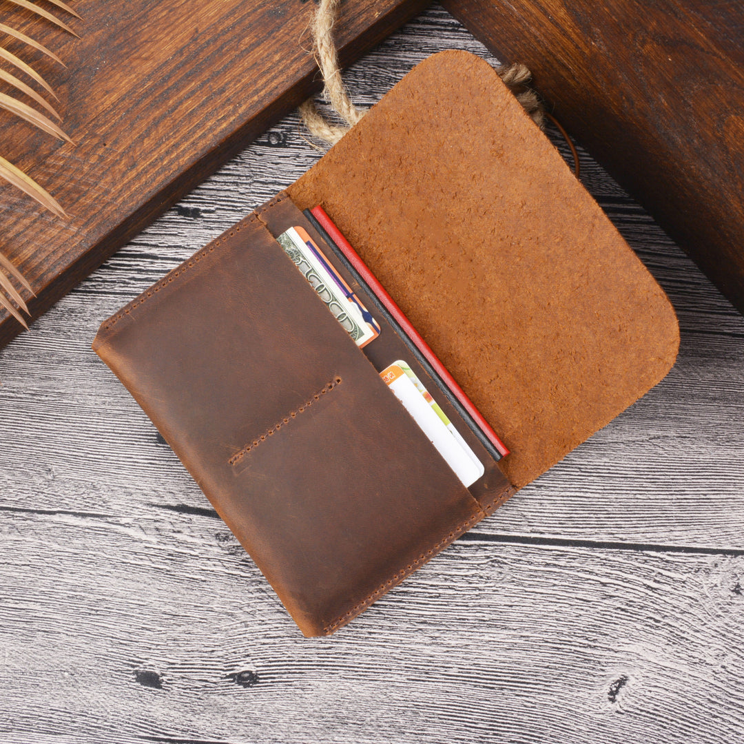 Passport package ID laminated leather card holder