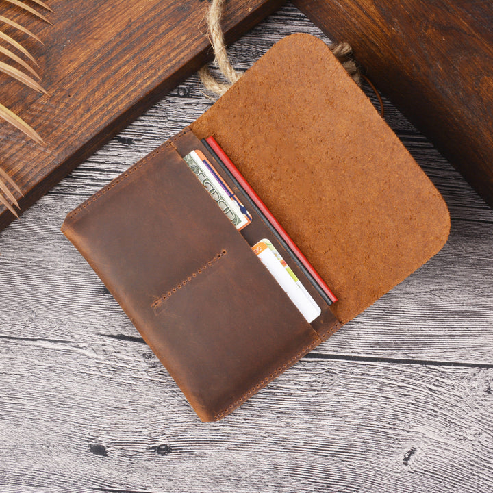 Passport package ID laminated leather card holder