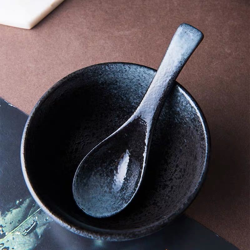 Japanese Ceramic Soup Spoon